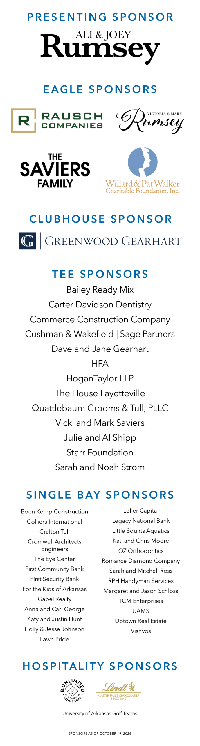 FORE Sponsors